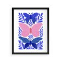 Plakat w ramie 40x50 - Delikatna Symfonia Natury - motyle, rośliny - rama czarna