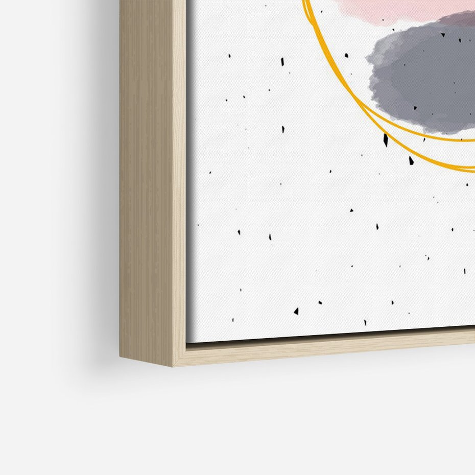Obraz w ramie 80x120 - Migocące Odbicia - abstrakcyjna kompozycja, jak ręcznie malowana - rama drewno