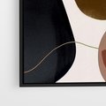 Obraz w ramie 50x50 - Wibracje uczuć i emocji - nieregularne plamy, czarny - rama czarna