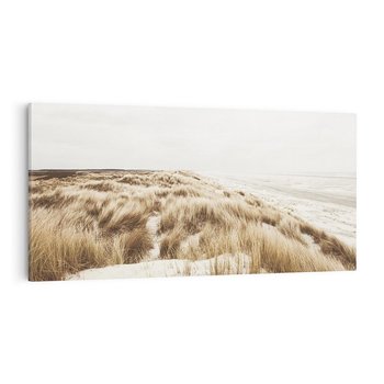 Obraz na płótnie 140x70 - Nadmorskie Wydmy - fotografia, kolory sepii