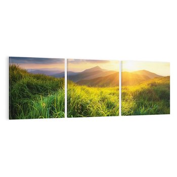 Obraz na płótnie 120x40 - Bliskość Natury - góry, łąka
