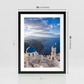 Plakat w ramie 30x40 - Błękitne Przezycia - Santorini, morze - rama czarna