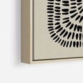 Obraz w ramie 50x70 - Zaklęte Wnętrza - boho plakat, czarne kropki kreski - rama drewno