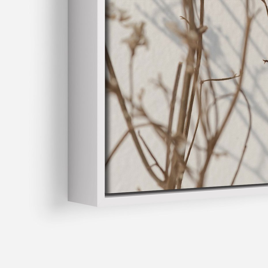 Obraz w ramie 50x70 - Boho gałązki suche - gałązki, suche - rama biała