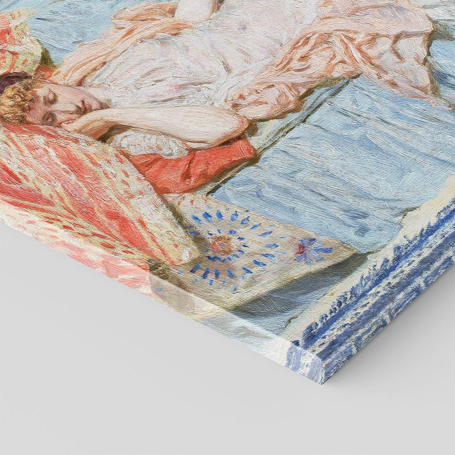 Obraz na płótnie 70x50 - "Lilie" (1866) Albert Joseph Moore - reprodukcja, obraz na płótnie