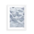 Plakat w ramie 30x40 - Trójwymiarowa geometria - geometria, 3d - rama biała