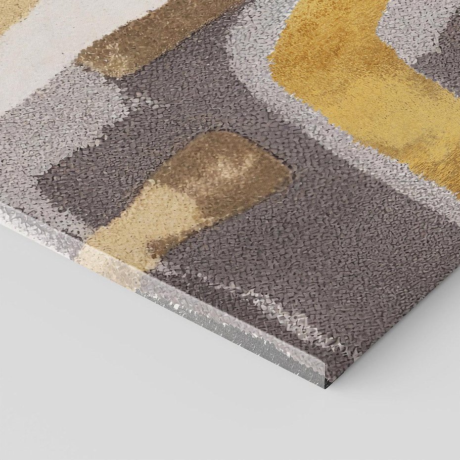 Obraz na płótnie 30x30 - Złote Krzywe - abstrakcja, krzywe linie