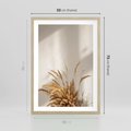 Plakat w ramie 50x70 - mpresyjne układy traw - boho, trawy - rama drewno