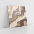 Obraz na płótnie 60x60 - Płynne Fale - abstrakcja, neutralne kolory