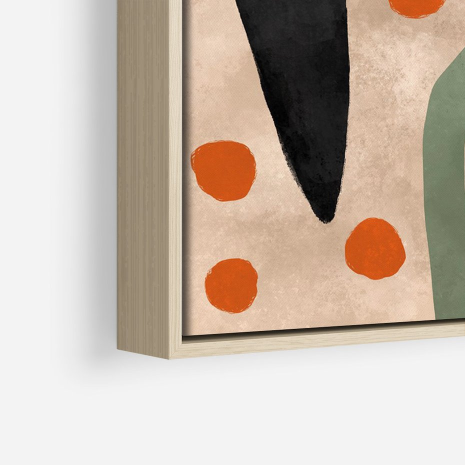 Obraz w ramie 70x100 - Impresje Boho - abstrakcyjny obraz, plakat - rama drewno