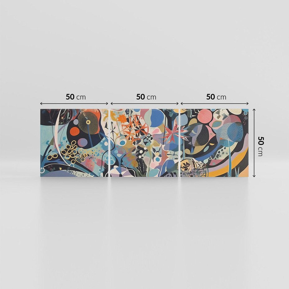 Obraz na płótnie 150x50 - Kolory Pasteli - abstrakcja, olej na płótnie