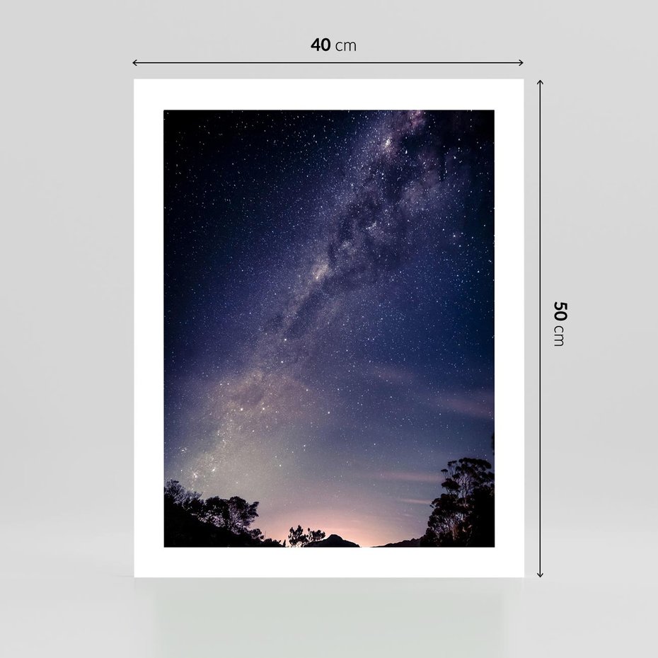 Plakat bez ramy 40x50 - Gwiaździste Ujęcie - gwiaździste niebo, noc