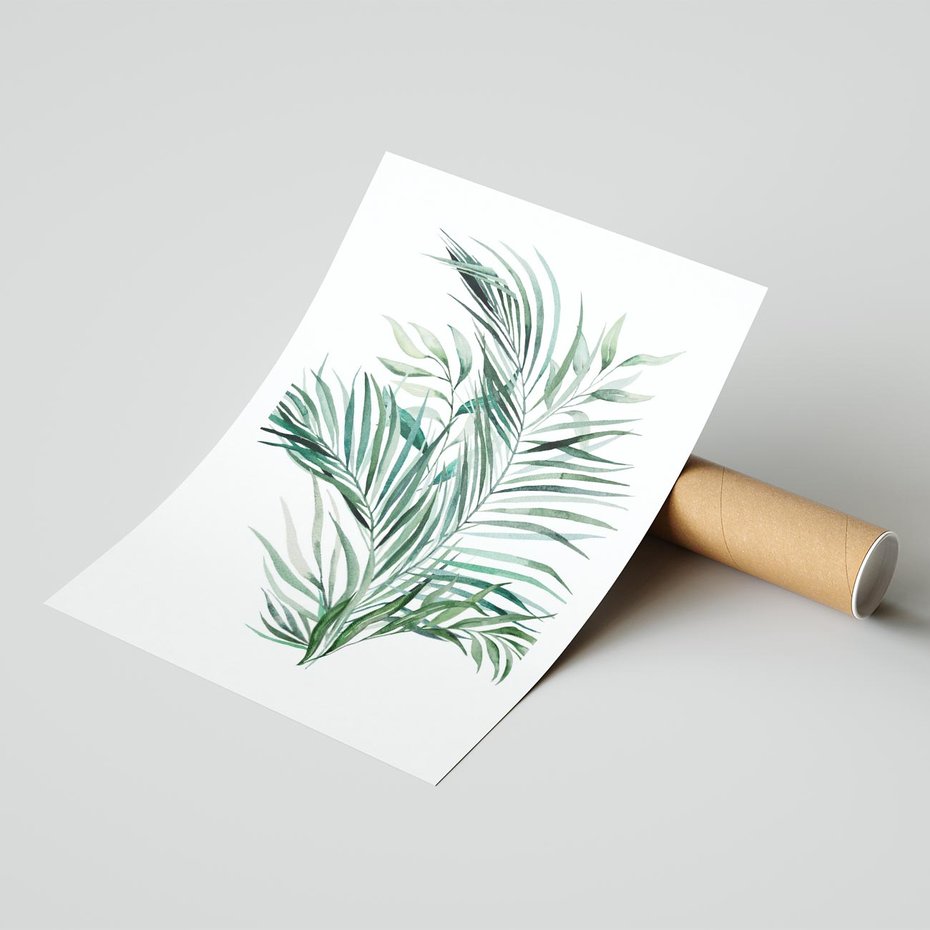 Plakat bez ramy 50x70 - Blask Natury - złote, liście