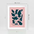 Plakat w ramie 40x50 - Kształty Nieznanego Świata - abstrakcyjne liście, boho styl - rama biała