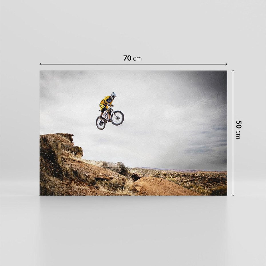 Obraz na płótnie 70x50 - Adrenalina na Dwóch Kółkach - rower, downhill