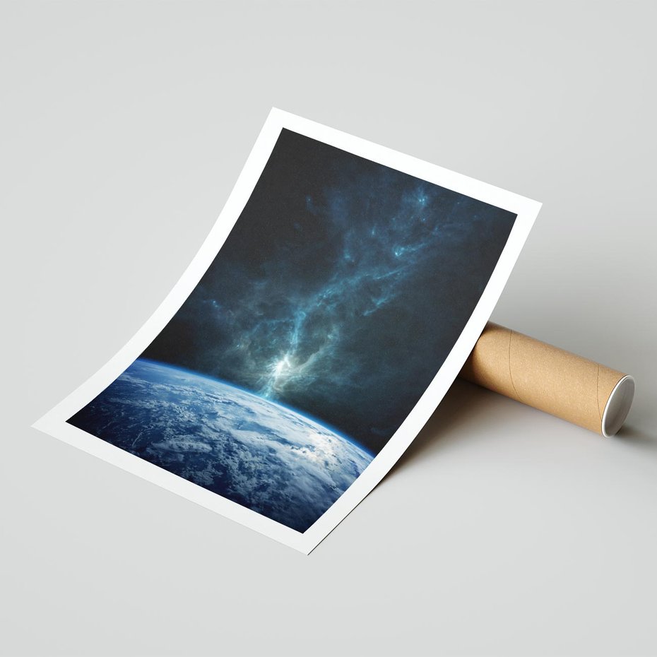 Plakat bez ramy 30x40 - Wędrówka przez galaktyki - ziemia, kosmos