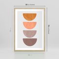 Plakat w ramie 50x70 - Minimalizm i Geometria - minimalistyczny obraz, mid-century styl - rama drewno