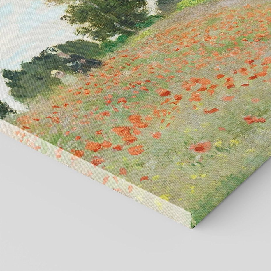 Obraz na płótnie 120x80 - Pole makowe w pobliżu Argenteuil 1873, Claude Monet - Reprodukcja - reprodukcja, obraz na płótnie