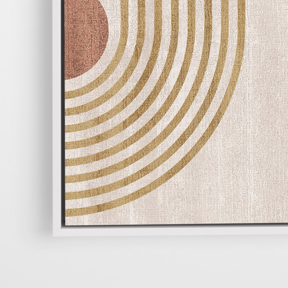 Obraz w ramie 50x70 - Melodia ukrytych snów - retro grafika, styl mid-century - rama biała