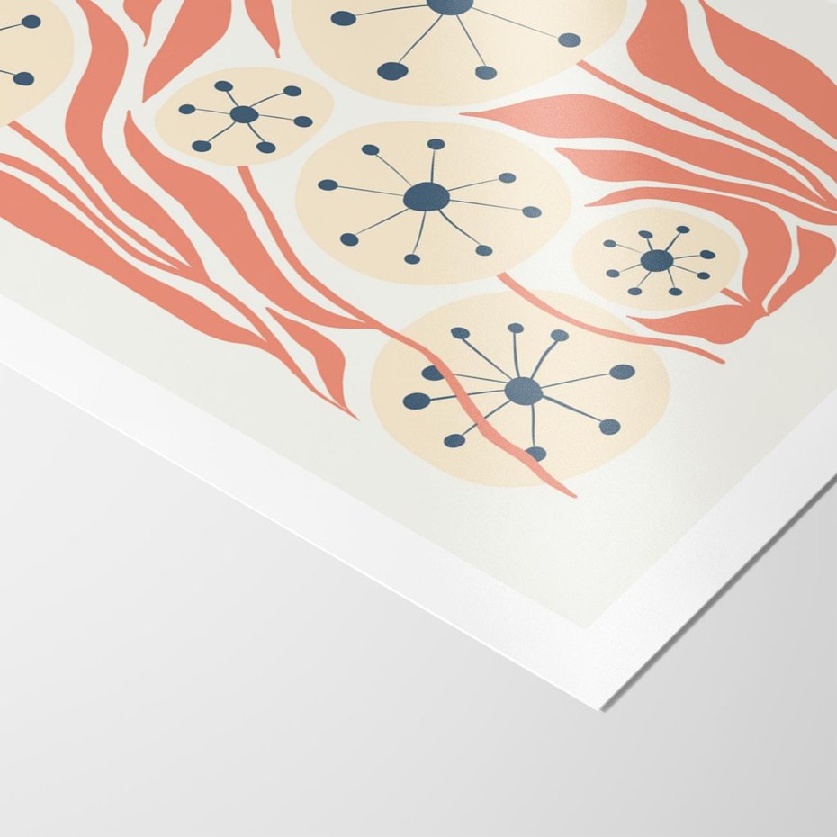 Plakat bez ramy 21x30 - Impresje Harmonii - abstrakcyjne kwiaty, rośliny