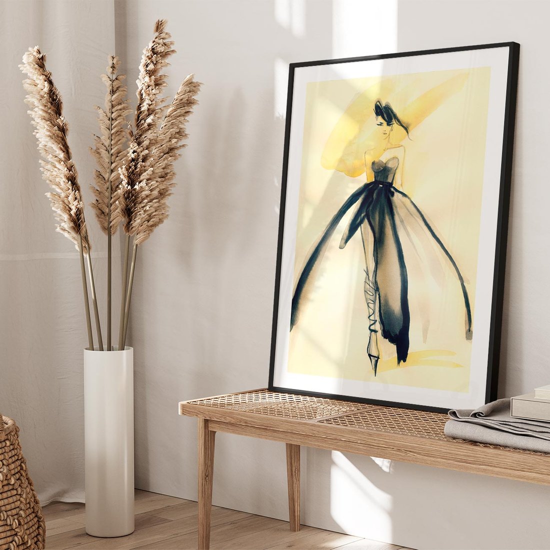 Plakat w ramie 50x70 - Ekspresja Wyrazu - abstrakcja, kobieta - rama czarna