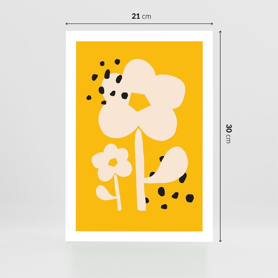 Plakat bez ramy 21x30 - Bezgraniczne Impulsy - abstrakcyjny kwiat, plakat