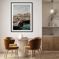 Plakat bez ramy 30x40 - Malowniczy Krajobraz Morski - morze, łódki