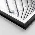 Plakat w ramie 50x70 - Czarno-Biała Fotografia Architektury - nowoczesna architektura, bialo czarny - rama czarna