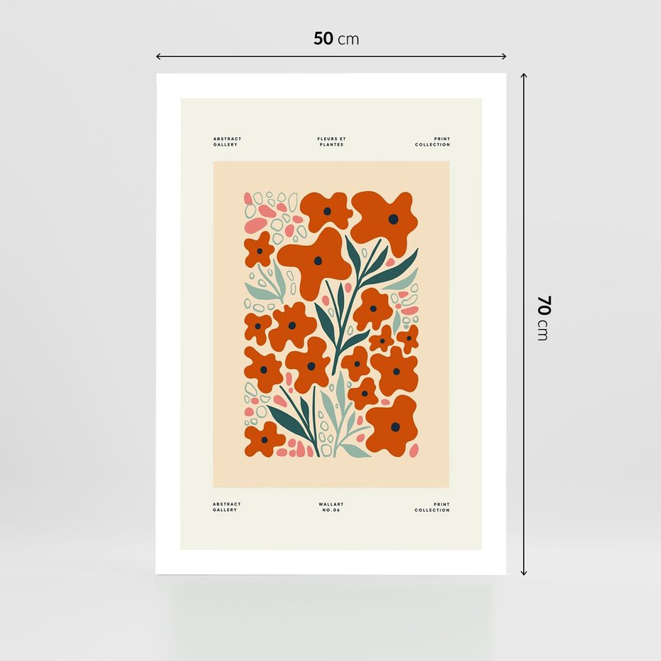 Plakat bez ramy 50x70 - Refleksje Kolorowych Tajemnic - kwiaty, kompozycja