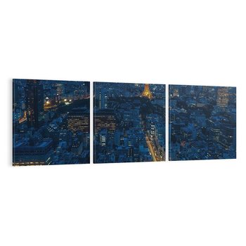 Obraz na płótnie 120x40 - Nocne impresje Paryża we Francji - Francja, Paryż