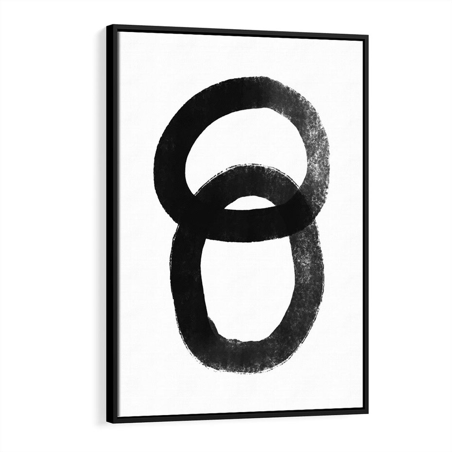 Obraz w ramie 50x70 - Kształtując Granice - abstrakcja, minimalizm - rama czarna