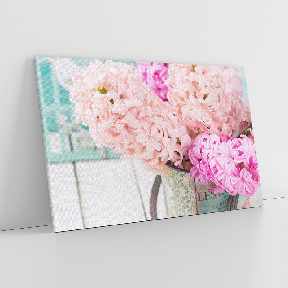 Obraz na płótnie 100x70 - Kwiatowa harmonia hiacyntów - kwiaty, hiacynty