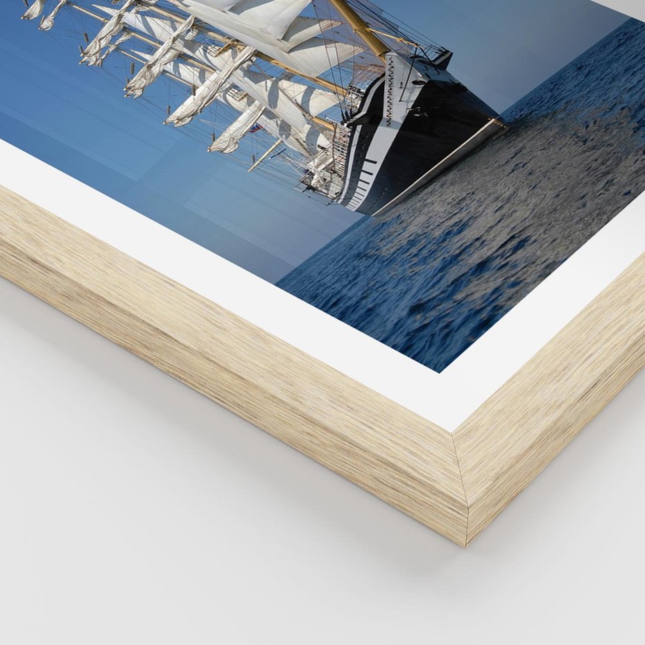 Plakat w ramie 50x70 - Podróż na Żaglowcu Przygody - żaglowiec, podróż - rama drewno