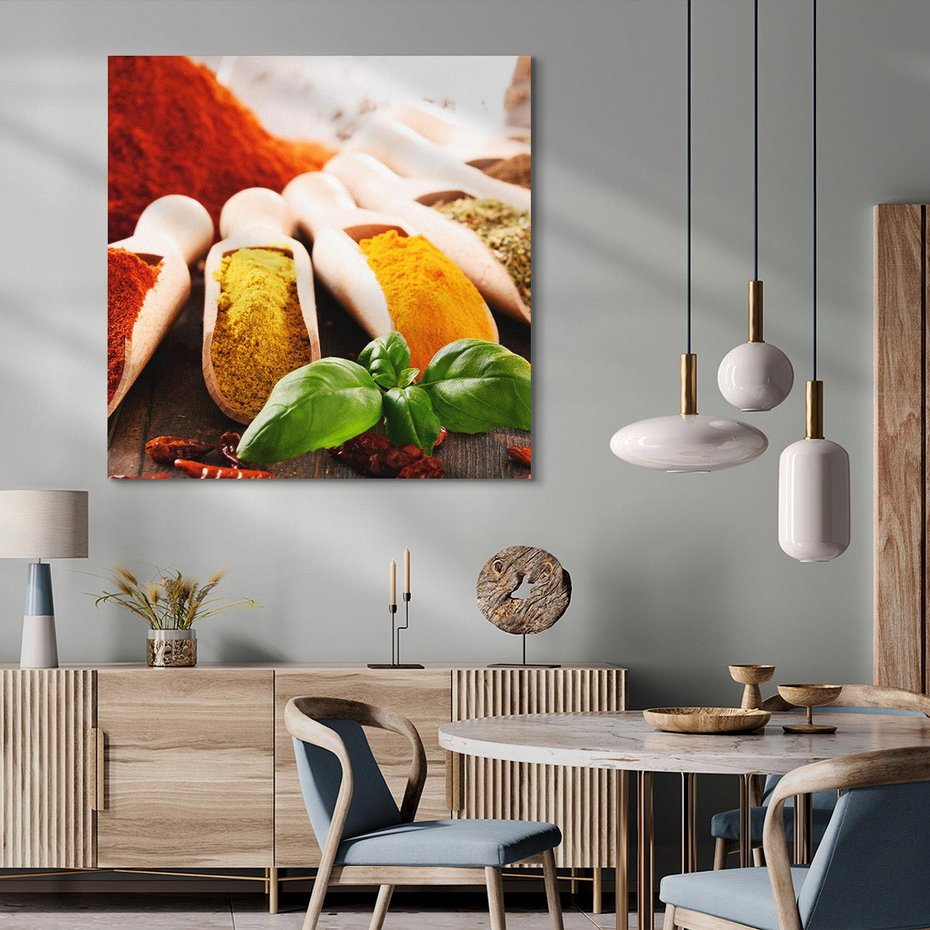 Obraz na płótnie 50x50 - Magia Smaku - przyprawy, azja