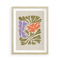 Plakat w ramie 50x70 - Bezgraniczne Impresje - kwiaty, abstrakcja - rama drewno