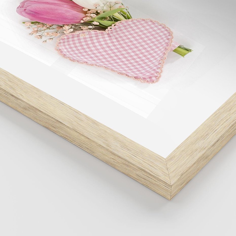 Plakat w ramie 50x70 - Kolorowa Harmonia - kwiaty, bukiet - rama drewno