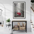 Plakat bez ramy 40x50 - Kolorowy parasol w Paryżu - Paryż, parasol