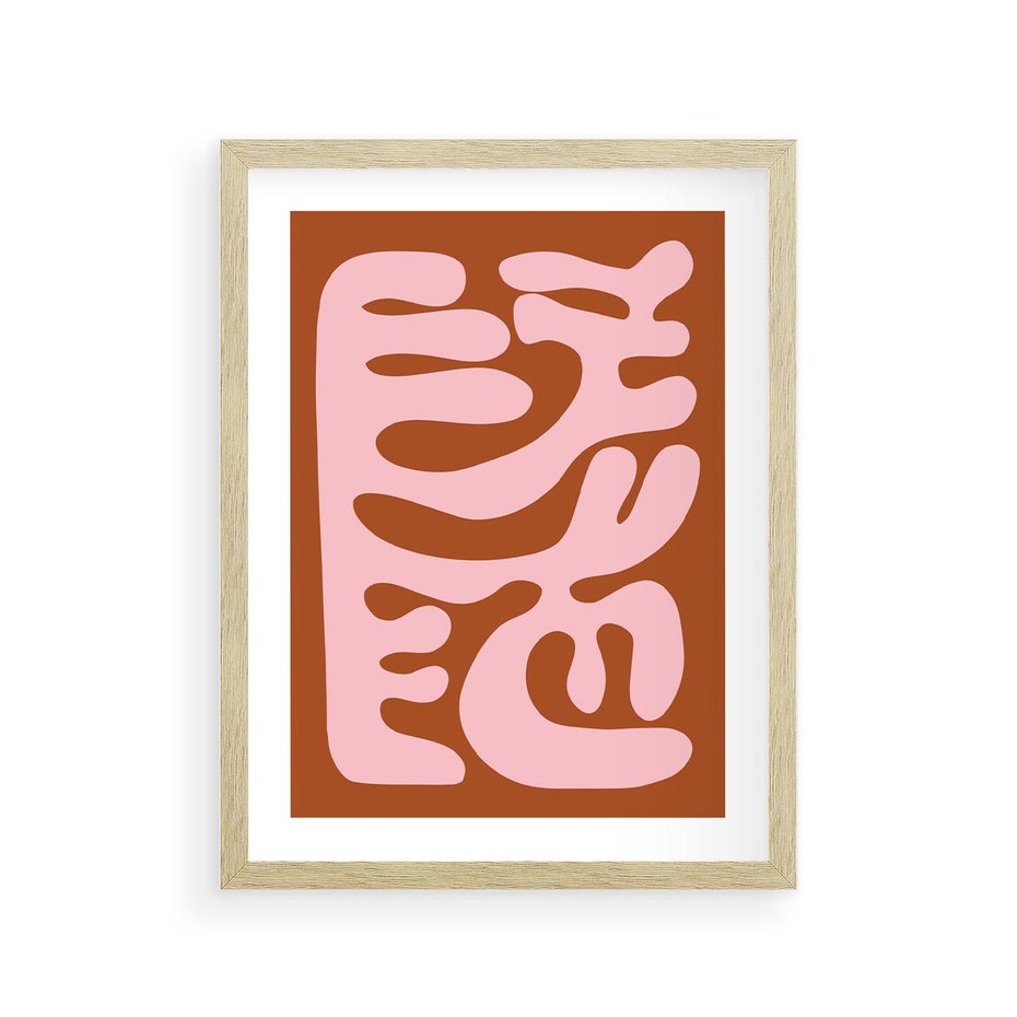 Plakat w ramie 30x40 - Migotliwe Boho Marzenia - abstrakcyjny obraz, plakat - rama drewno