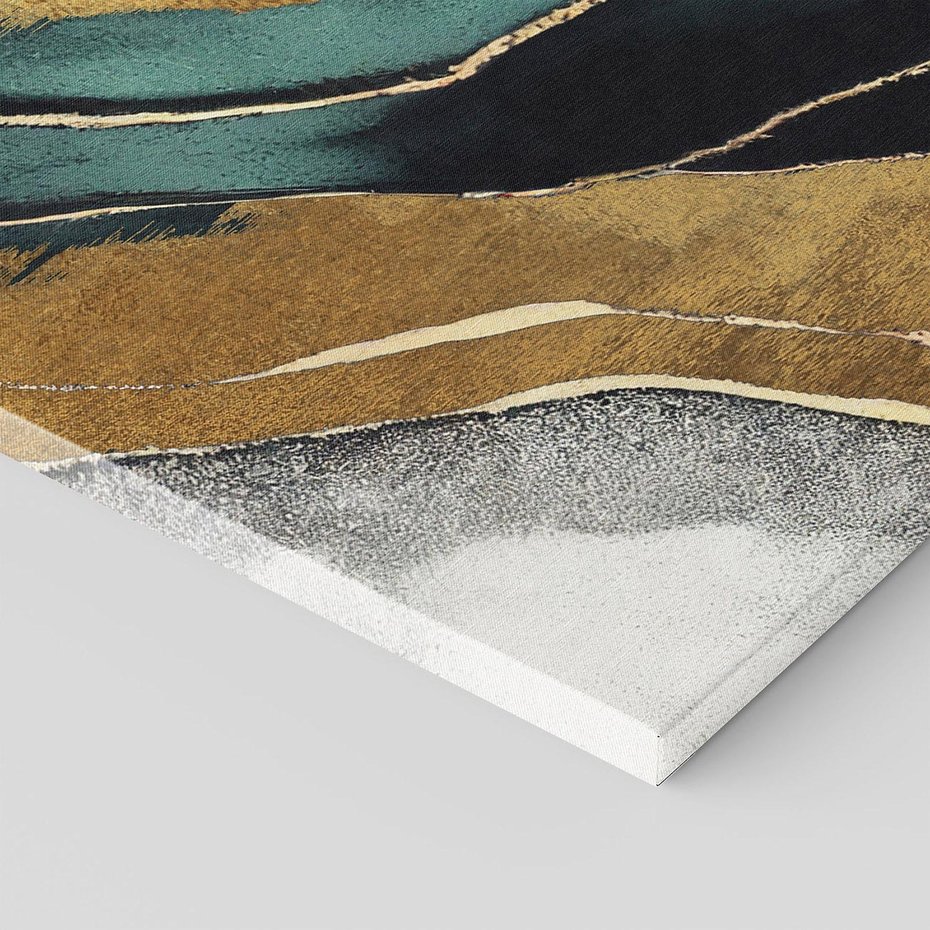 Obraz na płótnie 80x120 - Refrakcje płynącej rzeczywistości - jak marmurowa rzeka, linie złota