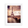 Plakat w ramie 40x50 - Eiffla: ikona Paryża - Eiffla, Paryż - rama biała