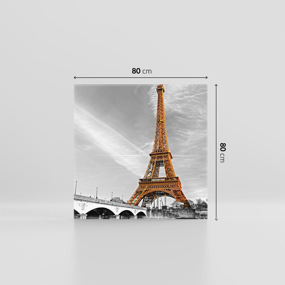 Obraz na płótnie 80x80 - Echa Wieży Eiffla - wieża, Eiffla