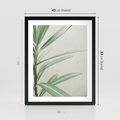 Plakat w ramie 40x50 - Minimalistyczna Tropikalna Harmonia - tropikalna roślina, zielone liście - rama czarna