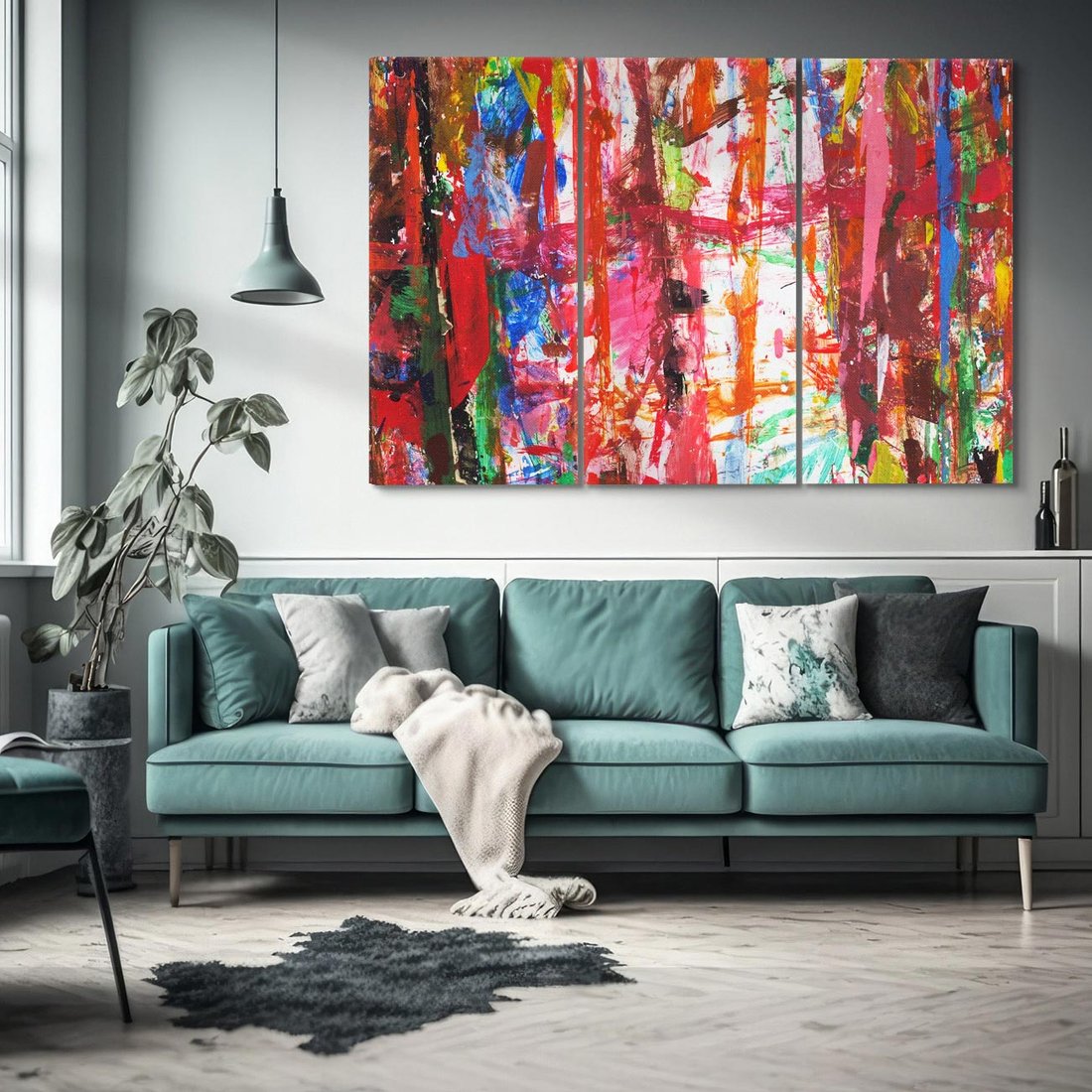 Obraz na płótnie 120x80 - Abstrakcja: wyraz emocji - abstrakcja