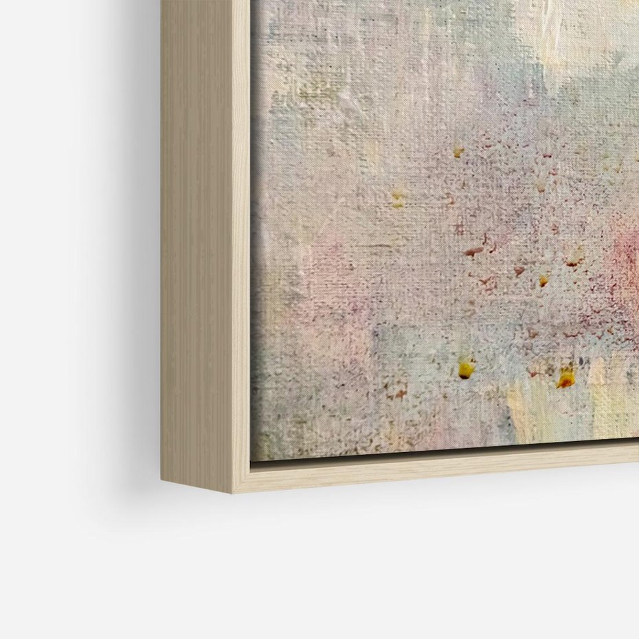 Obraz w ramie 70x50 - Miękka Melodia Pasteli - olejne płótno, pastelowe kolory - rama drewno