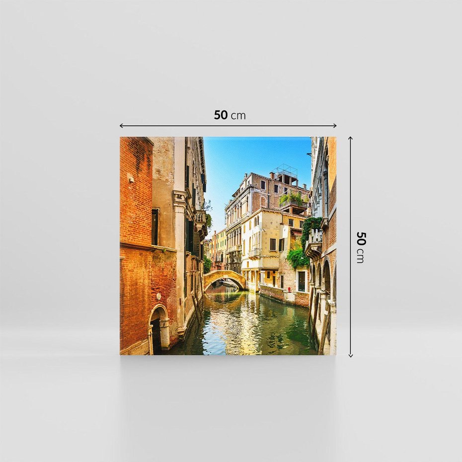 Obraz na płótnie 50x50 - Magia Kanałów Weneckich - Wenecja, kanały