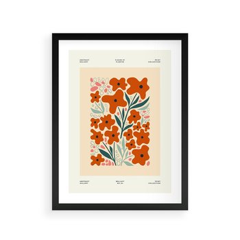 Plakat w ramie 40x50 - Refleksje Kolorowych Tajemnic - kwiaty, kompozycja - rama czarna