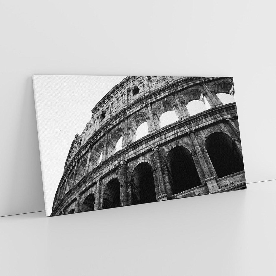 Obraz na płótnie 120x60 - Koloseum w Czarnej Bieli - antyczna architektura, koloseum