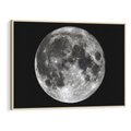 Obraz w ramie 100x70 - Księżycowa Aura - zdjęcie, ogromny księżyc na czarnym tle - rama drewno
