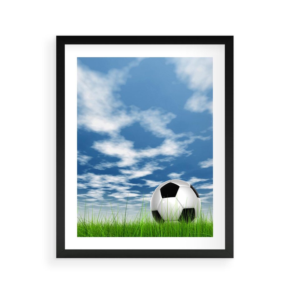Plakat w ramie 40x50 - Piłkarska Pasja - piłka, nożna - rama czarna