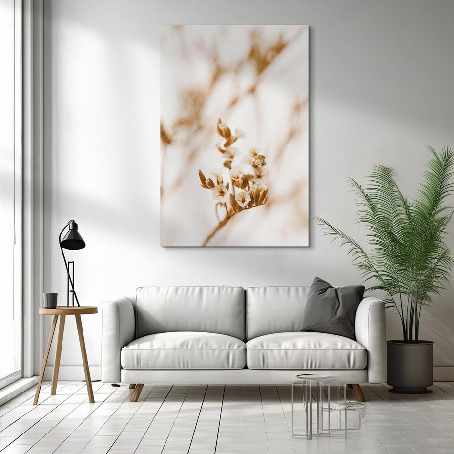 Obraz na płótnie 50x70 - Kwiatowa suchość - kwiaty, susz